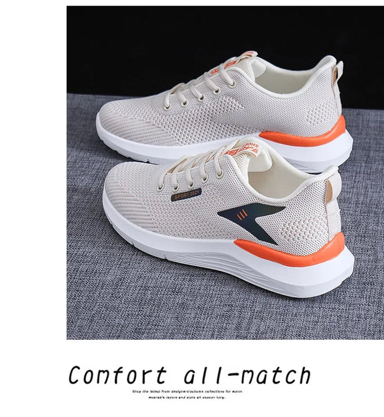2025New Women's Trendy Sports Shoes Fashion Mesh Casual Shoes Lightweight Breathable Running Shoes PlatiNum