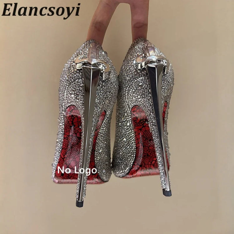 Vendita calda Scarpe da banchetto Décolleté da donna Scarpe eleganti con tacco alto in metallo Scarpe da ballo in pelle nera Scarpe da festa sexy autunnali per donna platinumshop