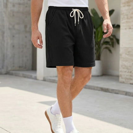 Pantaloncini da uomo in velluto a coste estivi 2026, casual, leggeri, vestibilità ampia, pantaloncini da spiaggia e surf da uomo platinumshop