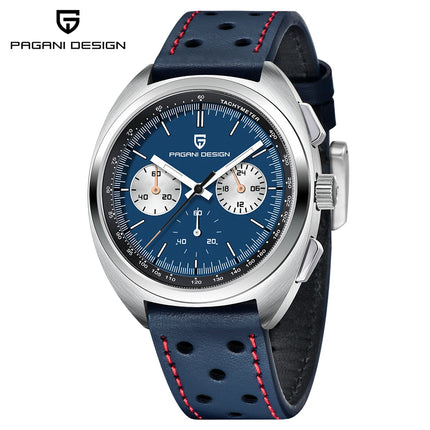 Orologio da uomo di lusso retrò 2026 PAGANI DESIGN Cronografo sportivo al quarzo VK63 con zaffiro AR impermeabile e cinturino in pelle