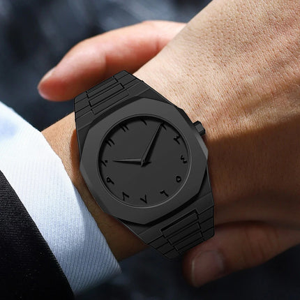 Orologio al quarzo dal design minimalista per uomo, casual, leggero, cinturino in plastica, impermeabile, sportivo, da lavoro, orologio creativo da uomo platinumshop