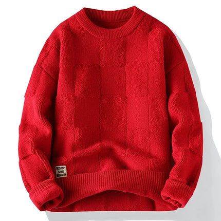 New Winter Men O-neck Knitted Pullovers Man Fleece WarmTurtlenecks Sweaters Man Casual Sweaters Quality Male Pullovers Size 4XL