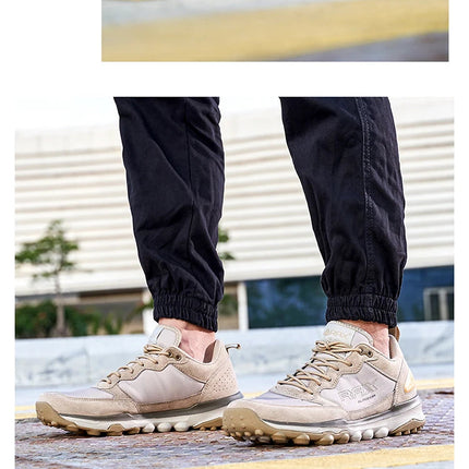 RAX Running Shoes Men&Women Outdoor Sport Shoes Breathable Lightweight Sneakers Air Mesh Upper Anti-slip Natural Rubber Outsole PlatiNum
