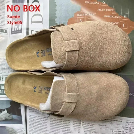 Nuove Sandali Boston Unisex in Pelle alla Moda con Suola Morbida