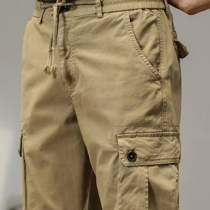 2023 New Multi-Pockets Spring Summer Cargo Pants Men Streetwear Zipper Leg Skinny Work Joggers Cotton Casual Tactical Trousers