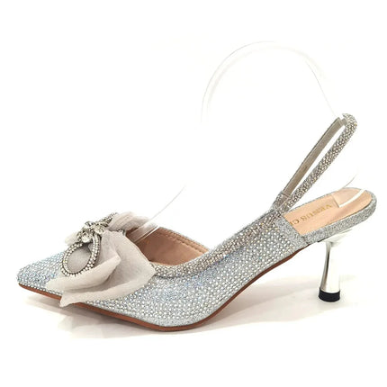 Ultimi Sandali da Donna di Lusso con Diamanti e Cristalli, Tacchi Alti alla Moda, Eleganti Scarpe Italiane da Donna per Feste