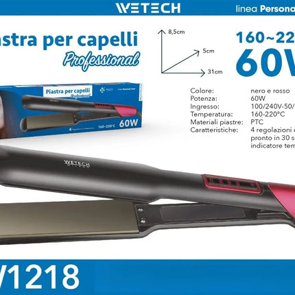 Electric Hair Styling Tool Set, Ceramic Flat Iron & Curling Wand, Adjustable Temperature Hot Styling Appliance for Household Daily Hair‑Dressing