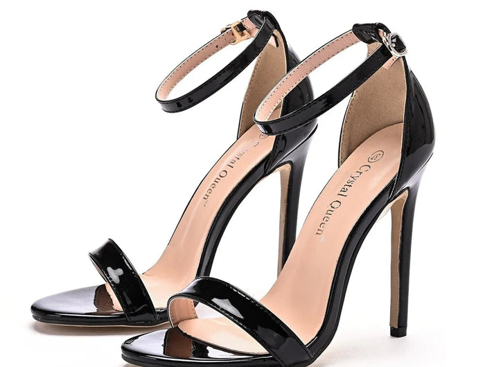 2026 spring Fashion Large Size 11cm Woman Sexy Dance Shoes Sandals Women Shoe Summer High Heels Stiletto Elegant Party Shoe PlatiNum