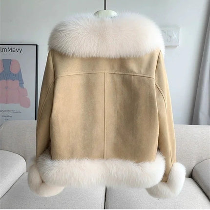 High End Fashion Faux Mink Fur Jacket 2025 New Winter Thicken Warm Elegant Fluffy Short Fur Coats High Quality Fox Fur Outwear