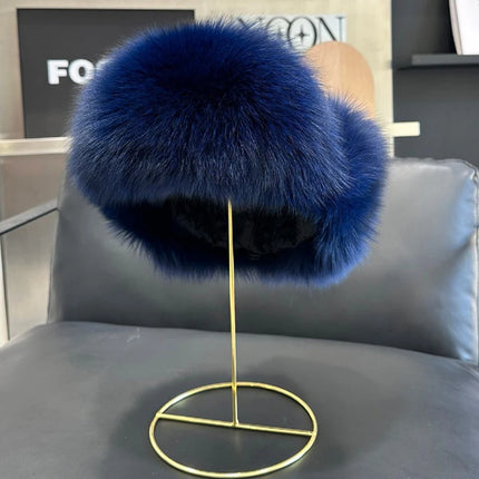 2026 100% Real Fox Fur Hats Women's Russian Ushanka Aviator Trapper Snow Skiing Hat Caps Earflap Winter Raccoon Fur Outerwear Ha