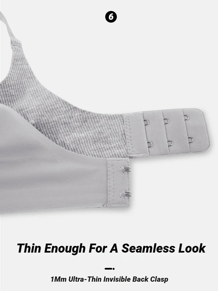 Women Sexy Seamless Bras Deep V Neck Bralette Lingerie Letter Strap Tops Push Up Underwear Wireless Brassiere For Female Bra