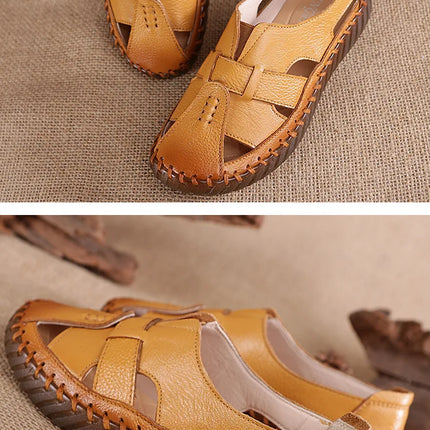 Sandales Femme - Nouveau Design 2026 - Sandales en Cuir de Vachette de Première Qualité