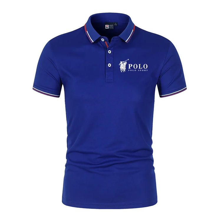 Polo estiva premium da uomo, ad asciugatura rapida, traspirante, casual, moda business, sportiva, a maniche corte, abbigliamento da uomo