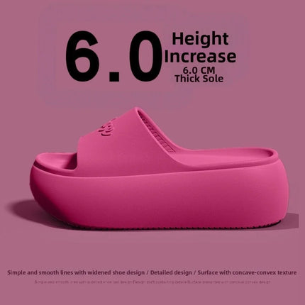 Women's Non-Slip Casual Slippers with Thick Sole, Summer Style, Comfortable Home Slippers, Raised Bath Slippers, Beach Slippers