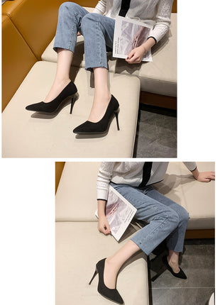 Donne Nuovi Sandali Con Tacco Medio Nero 6-8-10 cm A Punta Tacco Sottile Baotou Banchetto Scarpe Con Tacco Alto Scarpe Da Donna Tacones Mujer