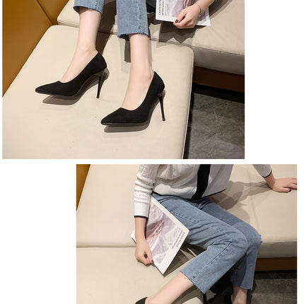 Donne Nuovi Sandali Con Tacco Medio Nero 6-8-10 cm A Punta Tacco Sottile Baotou Banchetto Scarpe Con Tacco Alto Scarpe Da Donna Tacones Mujer