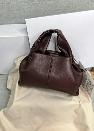 Grande borsa tote da donna in pelle morbida, con manici integrati, borsa capiente per shopping e lavoro