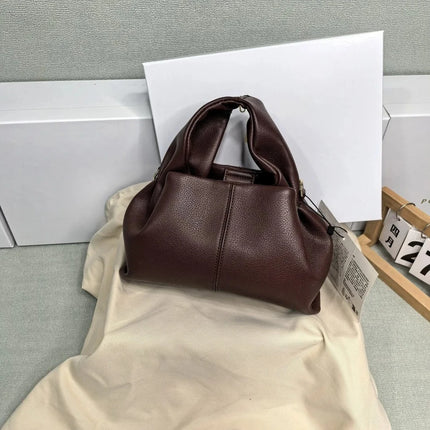 Grande borsa tote da donna in pelle morbida, con manici integrati, borsa capiente per shopping e lavoro