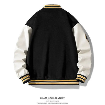 Men's Embroidered Jacket Baseball Jacket American Retro Couple Jacket Brown School Uniform Jacket Autumn Jacket Fashionable