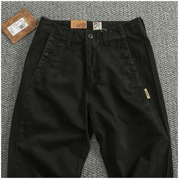 Spring And Autumn New American Retro 100% Cotton Multi-pocketed Washed Old Straight Casual Pants Loose Fashion Cargo Trousers