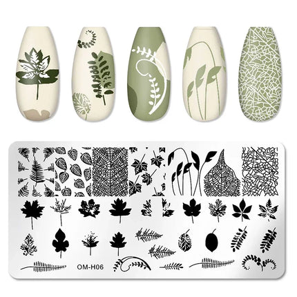 Nail Art Templates Stamping Plate Design Flower Leaf Butterfly Christmas Lace Stamp Templates Plates Image Manicure Accessories