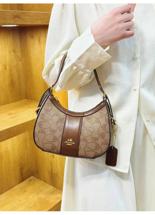 Borsa di lusso da donna 2026 Nuova borsa a tracolla diagonale a spalla singola stampata retrò in PU di alta qualità