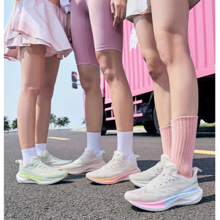 Xtep 2000KM 2.0 Running Shoes Women  Summer Shock Absorption Professional TPU Sneakers 876218110044 (suggest half size down) PlatiNum