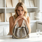 Borsa a tracolla singola in pelle sintetica effetto grana, anti-graffio, indispensabile per i viaggi, con tracolla rimovibile, manico e cintura, borsa a mano casual da donna per esterni