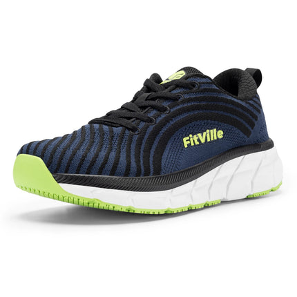 FitVille Wide Toe Box Shoes For Women Breathable Wide Fit Running Shoe Lightweight for Swollen Feet with Cushioned Relief Pain PlatiNum