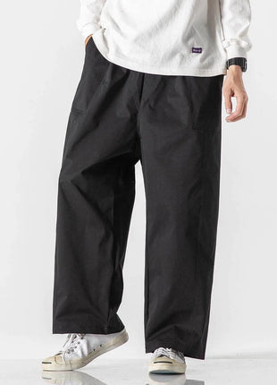Pantaloni estivi da uomo a gamba larga Pantaloni moda casual solidi leggeri e sottili Harun Pantaloni da jogging larghi da uomo Pantaloni cargo Streetwear Taglie forti 5XL