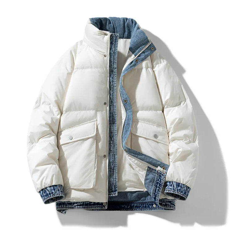 2025 Autumn and Winter New Down Jacket Fashionable Thickened Short Hooded Bakery Jacket for Men