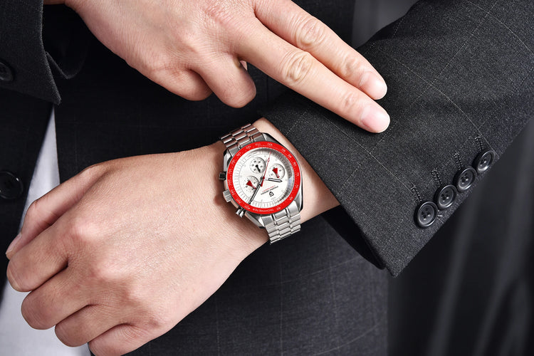 PAGANI DESIGN Nuovo Orologio da Uomo di Lusso al Quarzo con Vetro Zaffiro AR, Cronografo Sportivo Impermeabile 500 ATM, Movimento Giapponese, Luminoso, in Acciaio 316L