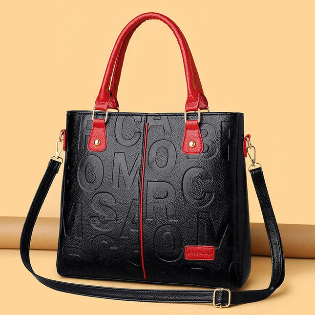 Ladies Large Capacity Leather Shoulder Bag 2025 New Style Urban Simple Tote Bag Women's Single Shoulder Bag Daily Match PlatiNum