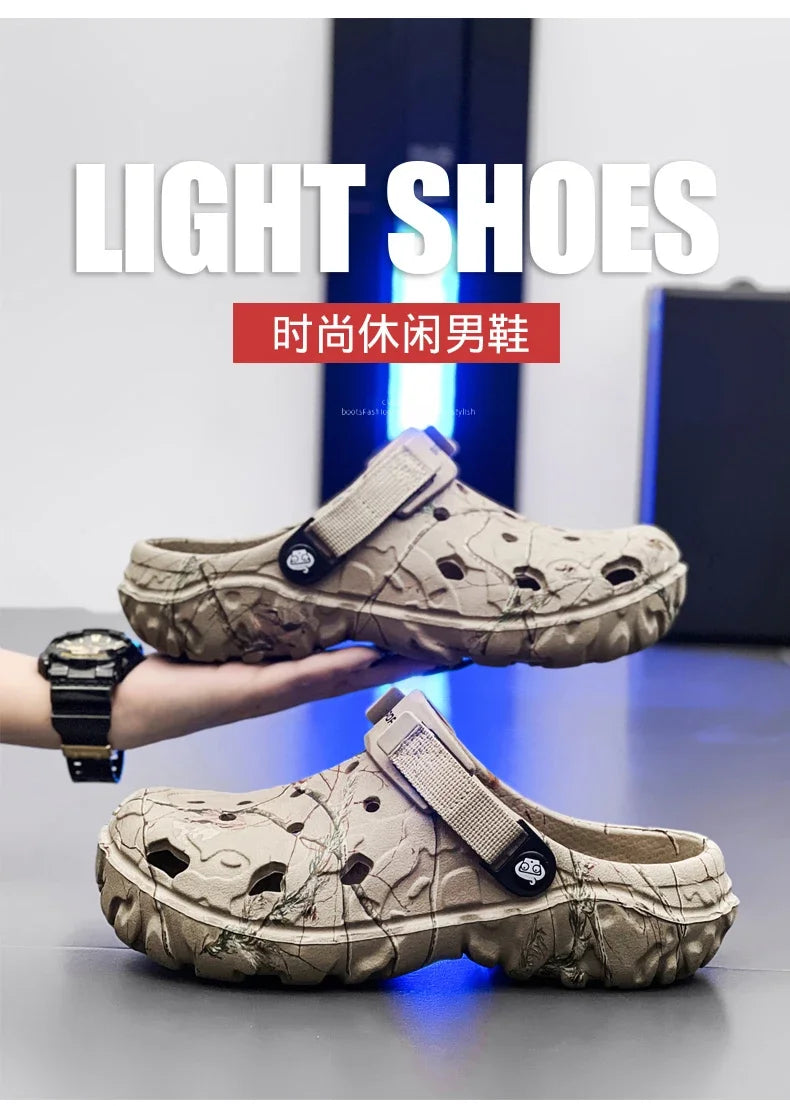 Men Shoes Slippers Men Garden Flat Sandals Platform Clogs Man Summer Beach Shoes Outdoor Flip Flops Home Sandals
