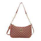 Vintage Style Handbag Crossbody Bag, Gold Letter 'M' Design Pu Leather Shoulder Messenger Bag, Synthetic Leather Tote Bag, Purse PlatiNum