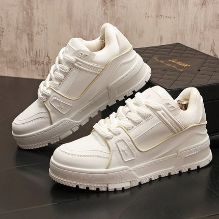 New Men White Red Breathable Pattern All Match Brand Shoes Causal Flats Loafers Sports Walking Sneakers Zapatos Hombre