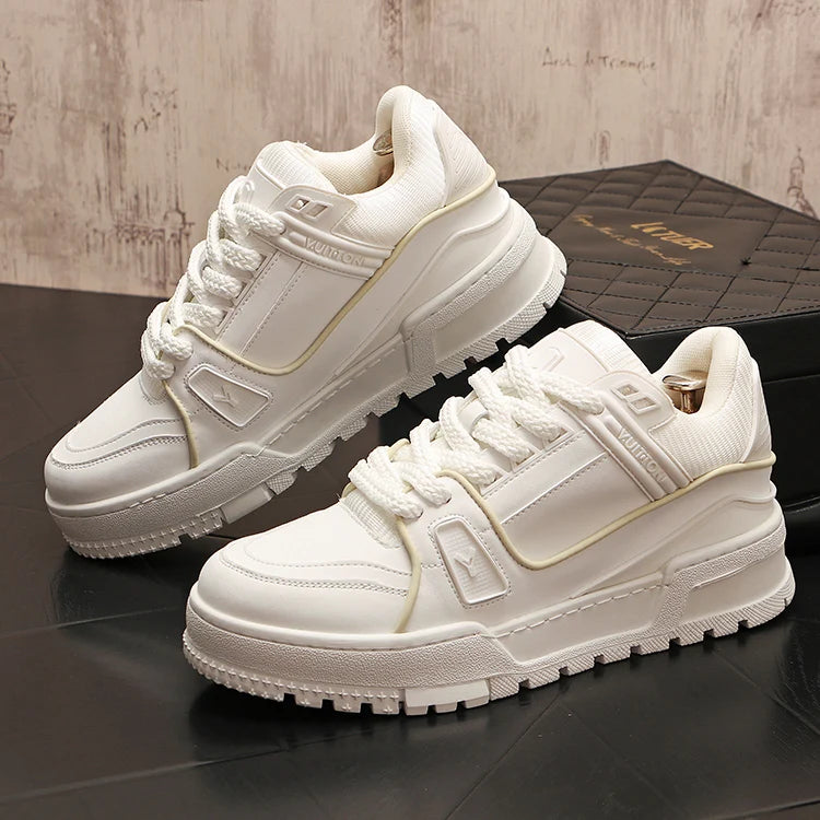 New Men White Red Breathable Pattern All Match Brand Shoes Causal Flats Loafers Sports Walking Sneakers Zapatos Hombre