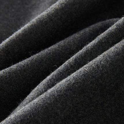 FSLE Office Lady Wool High Waisted A-line Skirt for Women Thickened Medium Length 2024 Winter New Women Casual Skirts 24FS14642 PlatiNum