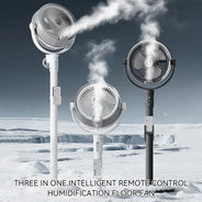 3 in 1 telecomando intelligente umidificatore ventilatore da pavimento ventila circolatore piedistallo supporto ventilatore regolabile in altezza 4 velocità condizionatore d'aria