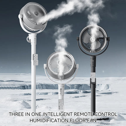3 in 1 telecomando intelligente umidificatore ventilatore da pavimento ventila circolatore piedistallo supporto ventilatore regolabile in altezza 4 velocità condizionatore d'aria