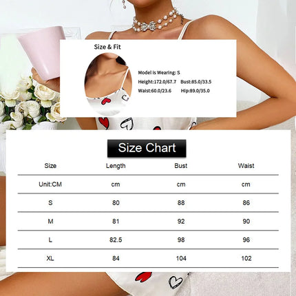 Indumenti da notte sexy per le donne Lingerie in raso Chemise Slip Camicia da notte Abito corto Camicia da notte Babydoll Pigiama Stampa Homewear Pijama