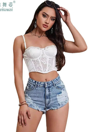 Women's High Rise Light Wash Destroyed Denim Shorts Casual Jeans Summer Fashion Must-Havefor Teen Girls Ripped Hem Jean Hotpants PlatiNum