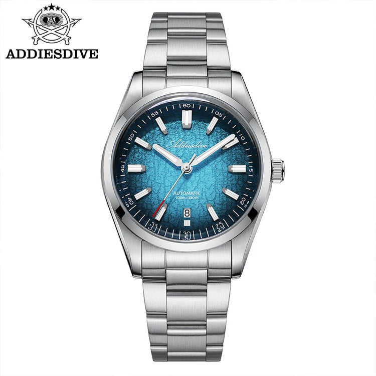 ADDIESDIVE New Men's Watches Mechanical 39mm Bubble Glass Stainless Steel Luminous Luxury Watch 100m Waterproof Automatic Watch