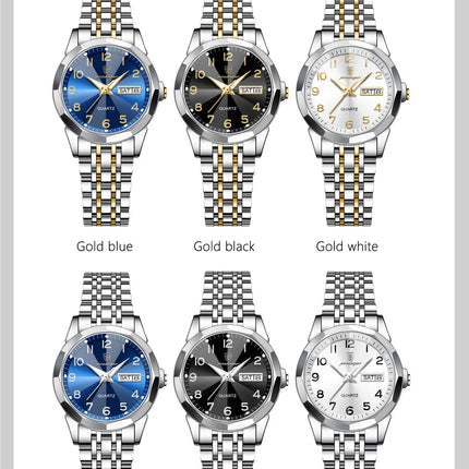 POEDAGAR elegante orologio da polso da donna al quarzo impermeabile luminoso data settimana orologio da donna orologi da donna casual in acciaio inossidabile reloj platinumshop