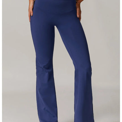 High Waist Wide Leg Pants Leggings Women Tights Fitness Bell-bottoms Yoga Elastic Leggings Push Up Gym Workout Flared Pants PlatiNum