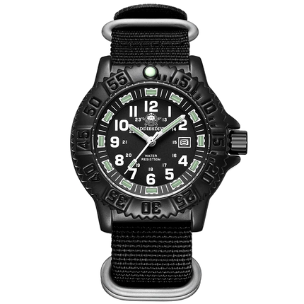 ADDIESDIVE Luxury Men Watch Luminous Dial 50m Water Resistance Date Display Outdoor Casual Men's Quartz Men Watch Nylon Strap