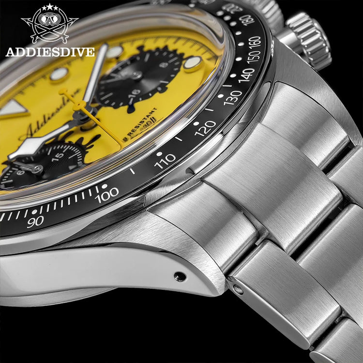 ADDIESDIVE 2026 New Luxury Quartz Watch K1 Bubble Mirror Glass100M Waterproof Ceramic Bezel Super Luminous Stainless Steel Watch