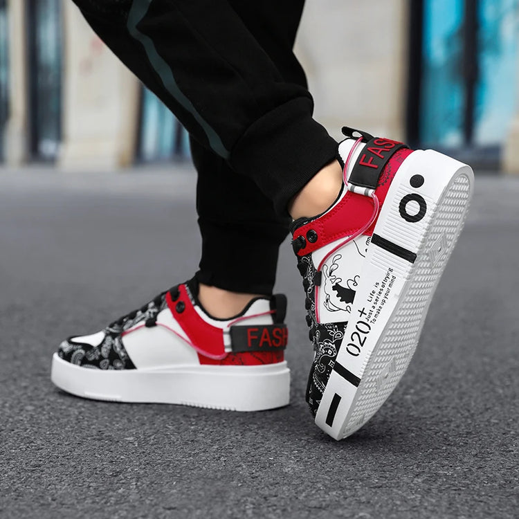 Youth Board Shoes 2025 New Men Women Parent Child Sports Shoes Fashionable Thick Sole Non-slip Casual Walking Shoes Size 31-44