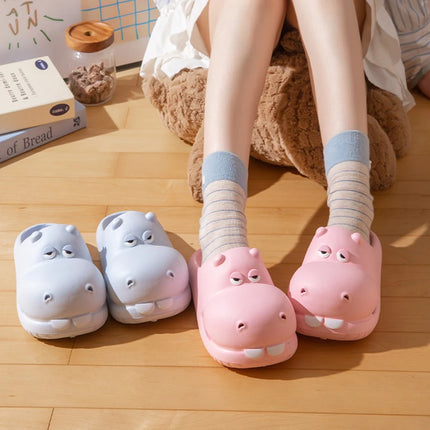 Ciabatte da donna Hippo, modello House Flats in EVA, estive, con simpatici cartoni animati, scarpe da donna di design, per interni ed esterni, da spiaggia, morbide e antiscivolo.