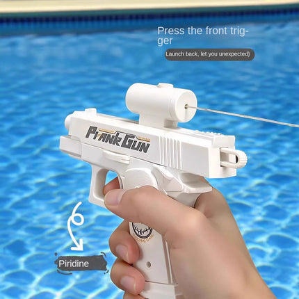 Pistolet à eau inversé amusant recto-verso - Jouet de farce d'été, mini-pulvérisateur d'eau tactique pour enfants et adultes, combat aquatique à la plage et à la piscine